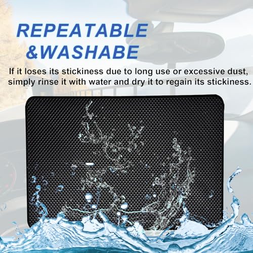 Car Dashboard Non Slip Mat,10.6"x 5.9" Universal Anti Slip Pad,Non-Slip Sticky Gripping Mat for Phones Sunglasses Radar Detector Electronic Devices and More Dashboard Accessories