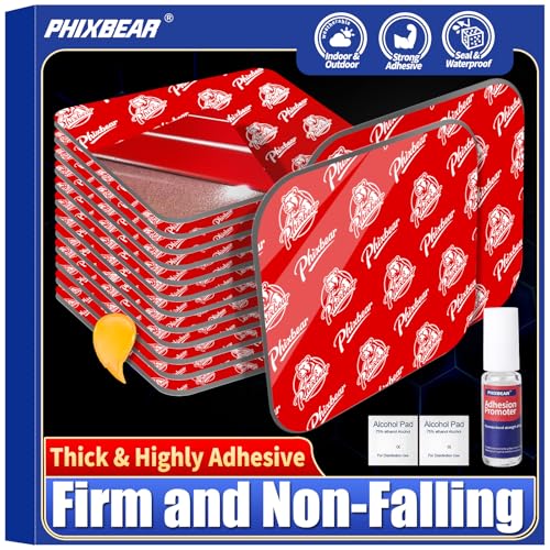 PHIXBEAR Double Sided Tape Heat Resistant Heavy Duty, 12 Pcs Adhesive Pads - size: 12Pcs SQ 2.36"x2.36"