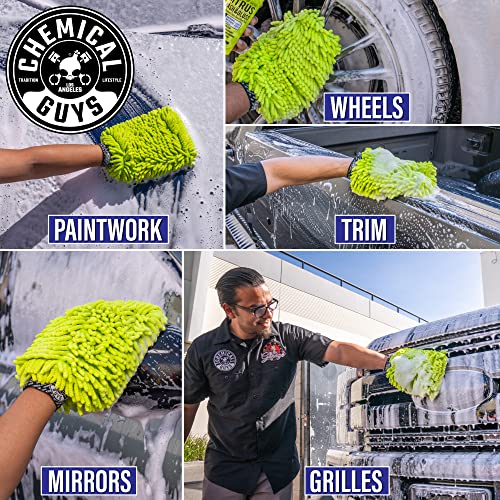Chemical Guys Chenille Premium Scratch-Free Microfiber Wash Mitt for Car Washing,Lime Green,Ultra-Soft Car Wash Gloves,Swirl-Free Finish,Safe for Trucks,SUVs,Motorcycles,and More,(Pack of 24) - size: 24 Pack