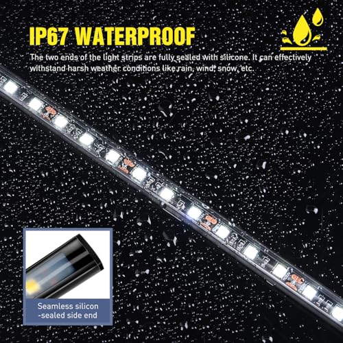Nilight 2pcs Under Hood Light Strip 42LED Waterproof Underhood Work Light - size: 15.7 inch 2 pieces