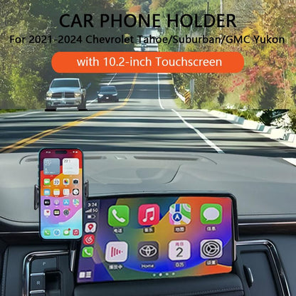 Car Phone Holder for 2021-2024 Chevrolet Tahoe/Suburban/GMC Yukon Accessories,Phone Mount for Tahoe/Suburban/Yukon with 10.2-inch Screen,Hands-Free Dash Mount Cell Phones Holder - size: 21-24 Tahoe/Suburban/Yukon 10.2-inch