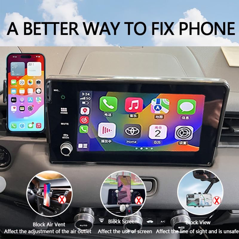 Car Phone Holder for 2023 2024 2025 2026 Honda CR-V Accessories,Phone Mount for CRV with 7/9-inch Screen,Hands-Free 360 Degree Rotation Dash Mount Cell Phone Holder - size: 23-26 CRV 7/9-inch