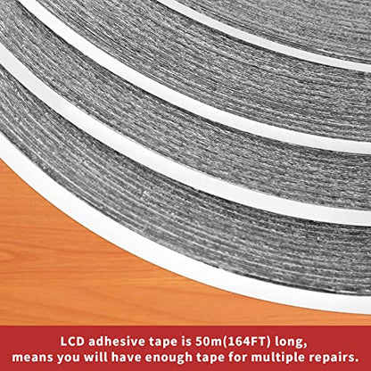 2mm / 3mm / 4mm / 5mm x 50M Phone Repair Tape Phone Screen Adhesive Tape LCD Touch Screen Repair Tape with 1 Tweezers for Cell Phone, iPad, Tablets, Laptops, LCD Screen - size: 2+3+4+5mm