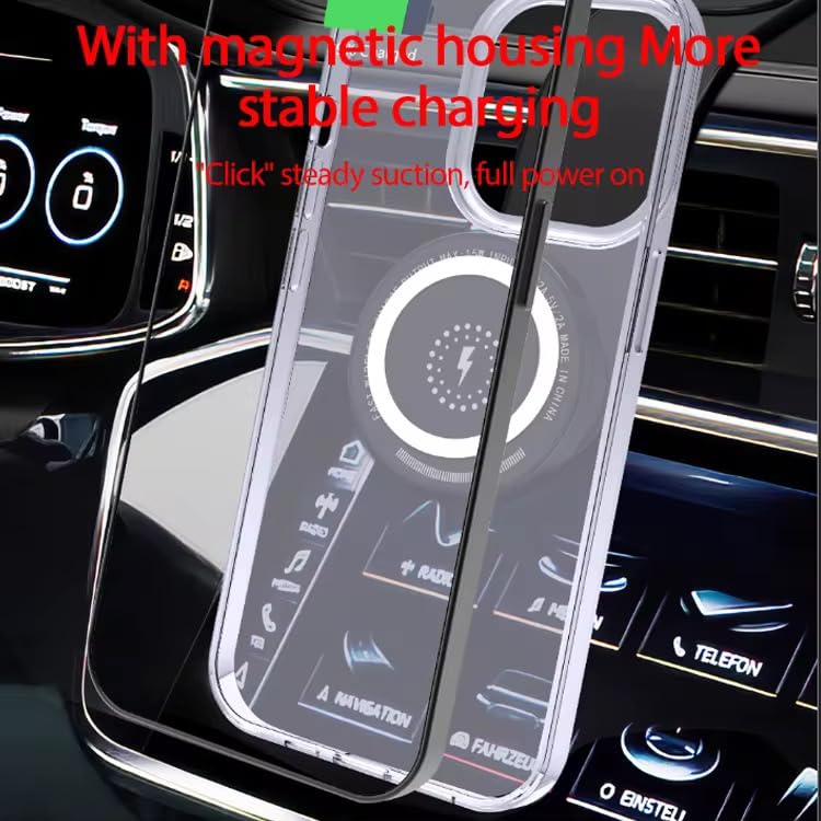 15W MagSafe Car Charger Mount - Magnetic Wireless Dashboard Phone Holder with 360° Adjustable Arm for iPhone 17-16-15-14-13-12- Pro Max