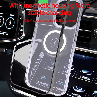 15W MagSafe Car Charger Mount - Magnetic Wireless Dashboard Phone Holder with 360° Adjustable Arm for iPhone 17-16-15-14-13-12- Pro Max