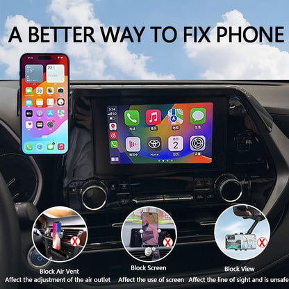 Car Phone Holder for 2020-2025 Toyota Highlander Accessories,Phone Mount for Highlander with 8-inch Screen,Hands-Free 360 Degree Rotation Dash Mount Cell Phones Holder - size: 20-25 Highlander 8-inch