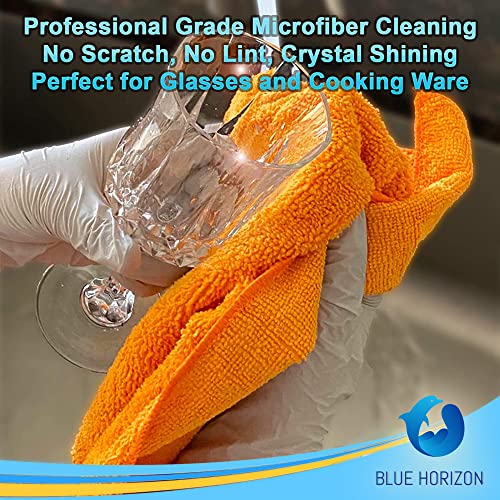 Orange Large Microfiber Cleaning Towels, 36-Pack Dual-Sided Ultra Soft Plush Washcloth, Professional Grade Premium Microfiber Detailing Cloths, Car, Household and Commercial (Orange, 16" x 16") - color: Orange