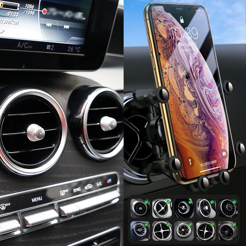 X-Rnio Car Phone Holder Mount Compatible with Mercedes Benz A-Class, B-Class,C-Class, E-Class,S-Class, GLA/GLB/GLC/GLE/GLS-Class 2016-2023 & Mini Cooper Accessories