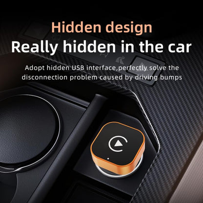 Wireless CarPlay Adapter, 2026 Upgraded Wired to Wireless for Apple CarPlay & Android Auto, 2-in-1 Mini USB, Plug-and-Play Stable Connection (Orange) - color: Orange