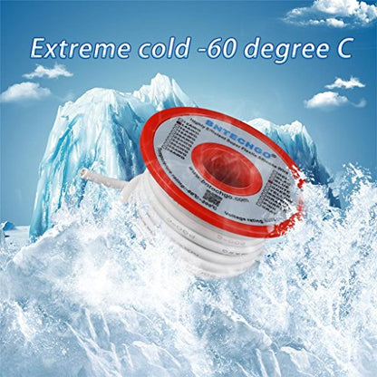 BNTECHGO 14 Gauge Silicone Wire White 40ft Stranded Tinned Copper Wire - color: White, size: silicone wire 40ft