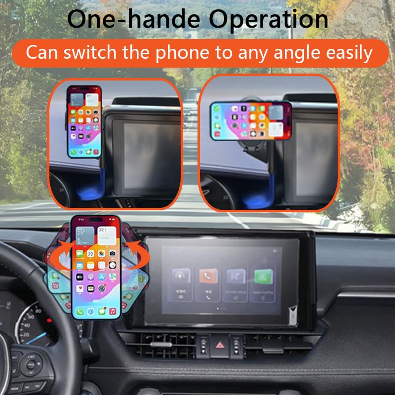 Car Phone Holder for 2019-2025 Toyota RAV4 Accessories,Phone Mount for RAV4 with 8-inch Screen,Hands-Free Dash Mount Cell Phones Holder - size: 19-25 RAV4 8-inch
