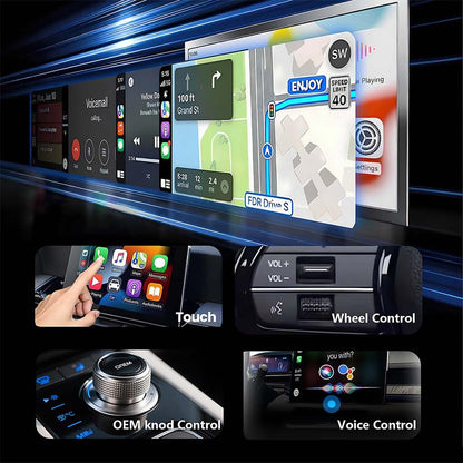 Wireless CarPlay Adapter for Apple iPhone & Android, 2-in-1