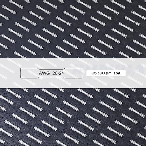 haisstronica 500PCS White Heat Shrink Butt Connectors 26-24 AWG - size: AWG26-24 White, style: 500pcs