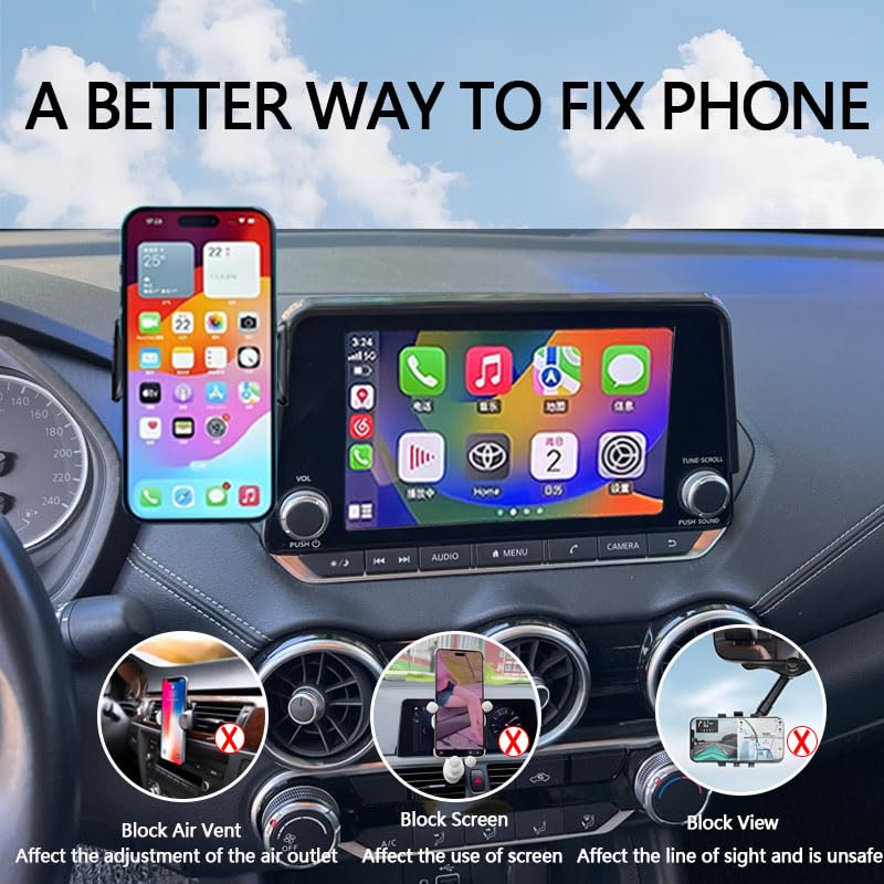 Car Phone Holder for 2021-2025 Rogue/2020-2025 Sentra/2019-2025 AltimaAccessories,Phone Mount for Rogue Sentra Altima with 8-inch Screen,Hands-FreeCell Phones Holder - size: 21-25 Rogue/Sentra/Altima 8-inch