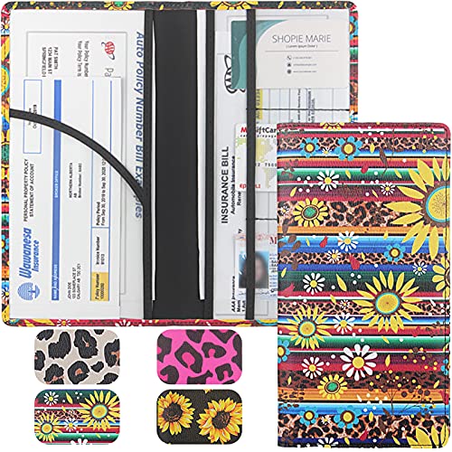 LumiMokki Premium Car Registration & Insurance Card Holder, Sunflower - color: Sunflower A