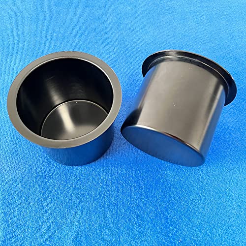 SEETOOOGAMES Jumbo Aluminum Drop-in Poker Table Cup Holder Insert (4pcs Black) - color: 4pcs Black