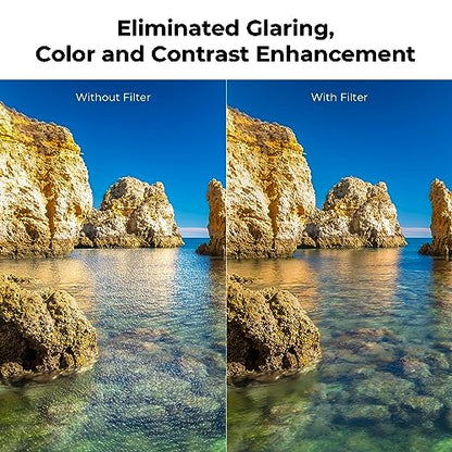 Beschoi 40.5mm Polarizer Filter 30 Layer Multi-Resistant Nano Coated Circular Polarizing Filter(CPL) with HD Optical Glass/Ultra Slim Frame, Reduce Glare/Enhance Contrast/Reduce Reflection - size: 40.5mm