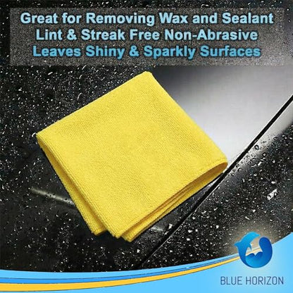Yellow Microfiber Cleaning Towels, 36-Pack Dual-Sided Ultra Soft Plush Washcloth, Professional Grade Premium Microfiber Detailing Cleaning Cloths, Car, Household and Commercial (Yellow, 16" x 16") - color: Yellow