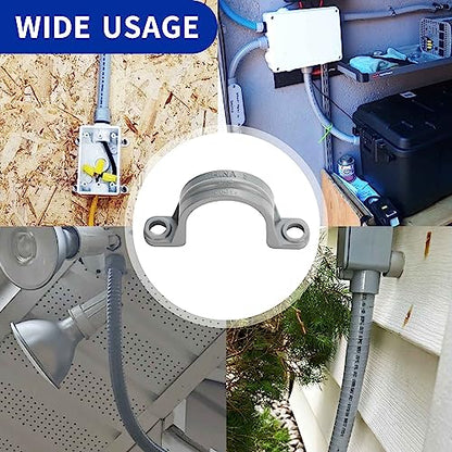 (30 Pack) Yariwiz 3/4 inch Plastic PVC Flex Electrical Conduit Strap Clamp Fittings - style: 3/4" Strap-30 Pack