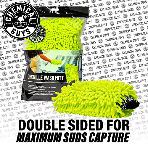 Chemical Guys Chenille Premium Scratch-Free Microfiber Wash Mitt for Car Washing,Lime Green,Ultra-Soft Car Wash Gloves,Swirl-Free Finish,Safe for Trucks,SUVs,Motorcycles,and More,(Pack of 24) - size: 24 Pack