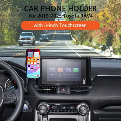 Car Phone Holder for 2019-2025 Toyota RAV4 Accessories,Phone Mount for RAV4 with 8-inch Screen,Hands-Free Dash Mount Cell Phones Holder - size: 19-25 RAV4 8-inch
