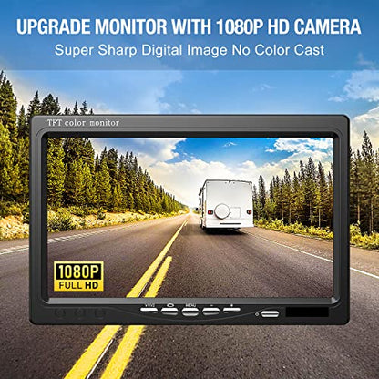 Wired RV Backup Camera, 7" 1080P IPS Monitor & Rear View Camera - size: 1 Camera