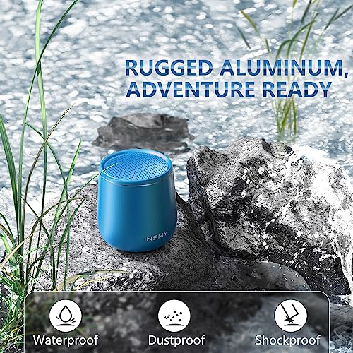 INSMY Small Bluetooth Speaker, Waterproof Mini Portable Wireless Speakers - color: Blue