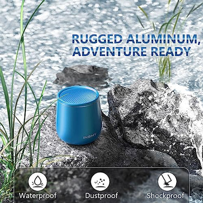 INSMY Small Bluetooth Speaker, Waterproof Mini Portable Wireless Speakers - color: Blue