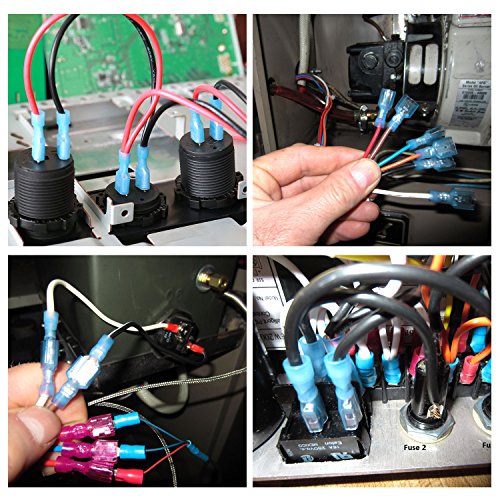 Nilight 160PCS Male Female Nylon Fully Insulated Crimp Electrical Terminals - color: 160PCS Crimp Terminals Connectors