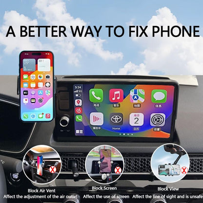 Car Phone Holder for 2022-2025 2026 Honda Civic Accessories,Phone Mount with Dash Organizer for Civic with 9-inch Screen,Hands-Free 360 Degree Rotation Dash Mount Cell Phones Holder - size: 22-26 Civic 9-inch