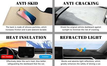 Black Dashboard Dash Board Cover Mat Carpet for Honda HRV HR-V 2023-2025 2026 Accessories Dash Cover Flannel Material Dash Mat Sunshade - size: for Honda 2023-2026 HRV