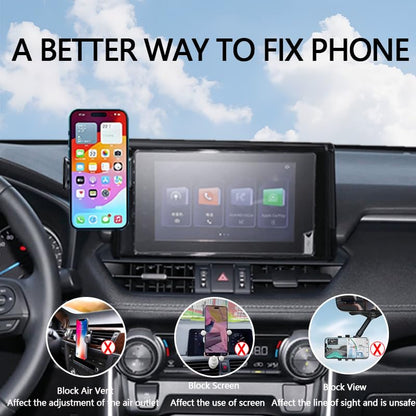 Car Phone Holder for 2019-2025 Toyota RAV4 Accessories,Phone Mount for RAV4 with 8-inch Screen,Hands-Free Dash Mount Cell Phones Holder - size: 19-25 RAV4 8-inch