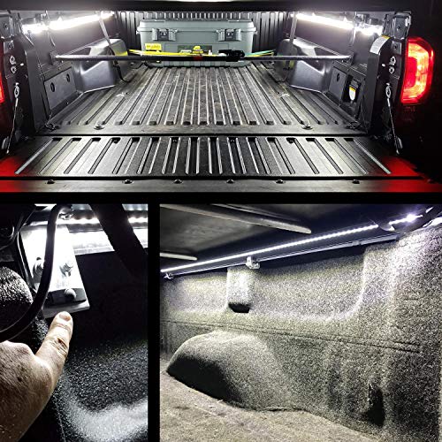 Nilight - TR-05 2PCS 60 Inch 180 LEDs Bed Strip Kit with Waterproof on/Off Switch Blade Fuse 2-Way Splitter Extension Cable for Cargo, Pickup Truck, SUV, RV, Boat , 2 Years Warranty - color: Truck Bed Light Strip