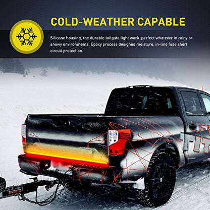 Nilight 60 Inch Truck Tailgate Light Bar Triple Row 504 LEDs - color: 60" Tailgate Light Strip Red/White/Amber 504 LEDs