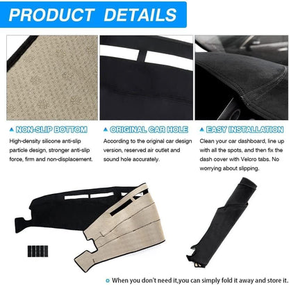 Cartist Dashboard Cover for Ford F150&Bronco 1992-1996,F-250&F-350 1992-1997 Accessories Dash Cover Mat Anti-Slip Carpet Sunshield Protector - size: Ford F150 F250 F350 1992-1996