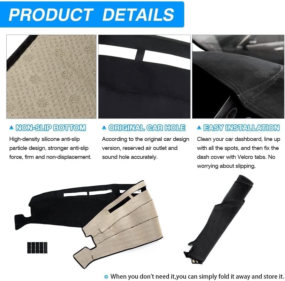 Cartist Dashboard Cover for Ford F150&Bronco 1992-1996,F-250&F-350 1992-1997 Accessories Dash Cover Mat Anti-Slip Carpet Sunshield Protector - size: Ford F150 F250 F350 1992-1996