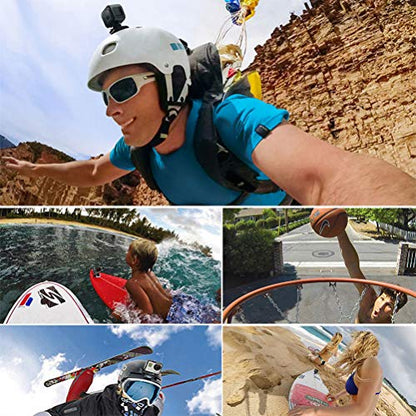 18 Pcs Adhesive Mounts for GoPro Cameras, 9 Pcs Curved Mounts & 9 Pcs Flat Mounts with Sticky Pads, Tape Mount to Your Helmet, Bike, Board, Car
