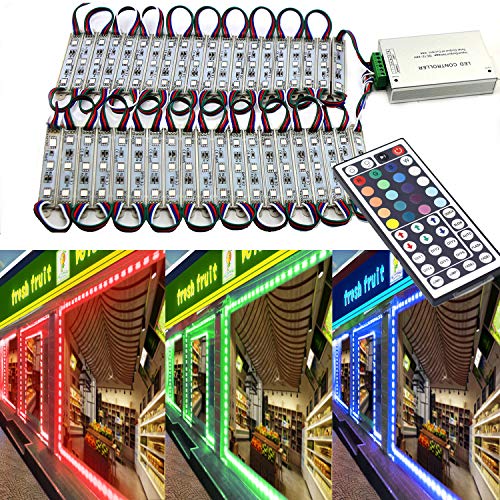 EAGWELL 20 Ft Storefront Lights RGB Module LED Lights - color: RGB (Red, Green, Blue)