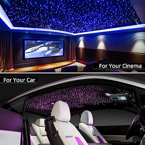 20W Twinkle Starlight Headliner Kit, Star Lights for Car Roof & Home Decoration, Fiber Cable 900pcs*0.03in*9.8ft Star Light Headliner with Bluetooth APP/Remote Control/Music Mode - size: Standard+900pcs*0.03in*9.8ft