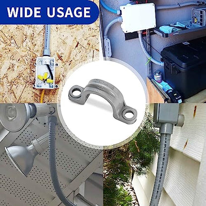 (1/2" Conduit Strap 30 Pack) Yariwiz 1/2 inch Plastic PVC Flex Electrical Conduit Strap Clamp Fittings - style: 1/2" Strap-30 Pack