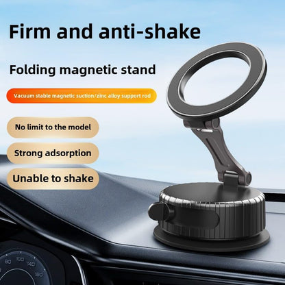 Latest Vacuum Magnetic Phone Holder for Car,Ultra Suction Cup Phone Mount, Foldable & Adjustable & Portable Vacuum Magnetic Phone Stand for All Smartphones & Car Models & Gym/Bathroom Mirror