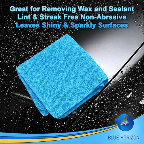 Blue Large Microfiber Cleaning Towels, 36-Pack Dual-Sided Ultra Soft Plush Washcloth, Professional Grade Premium Microfiber Car Cleaning Cloths, Car, Household and Commercial (Sky Blue, 16" X 16") - color: Sky Blue