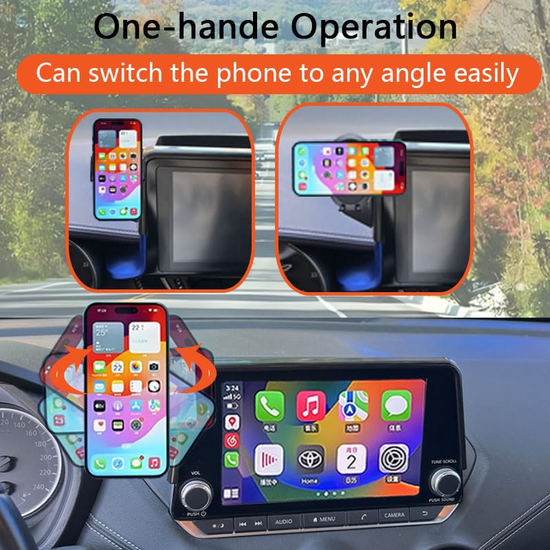 Car Phone Holder for 2021-2025 Rogue/2020-2025 Sentra/2019-2025 AltimaAccessories,Phone Mount for Rogue Sentra Altima with 8-inch Screen,Hands-FreeCell Phones Holder - size: 21-25 Rogue/Sentra/Altima 8-inch