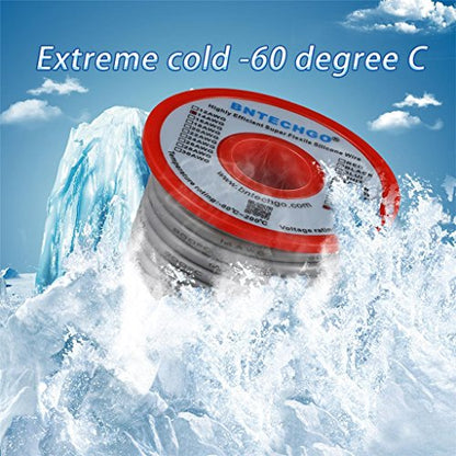 BNTECHGO 14 Gauge Silicone Wire Gray 40ft Stranded Tinned Copper Wire - color: Gray, size: silicone wire 40ft