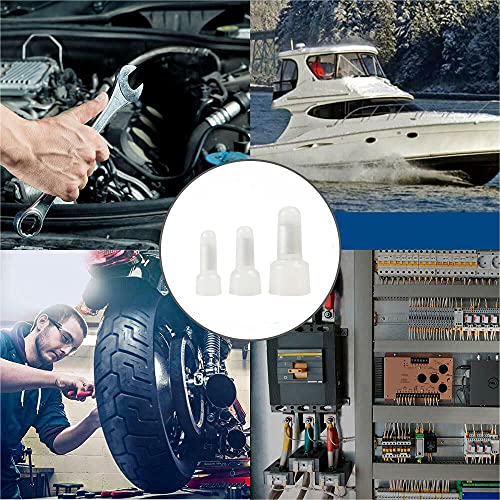 250PCS Closed End Crimp Terminals Nylon Wire Connectors Crimp Cap Wire Terminals Connectors Assortment Kit 22-16/16-14/12-10 AWG Wire End Caps (SNM)