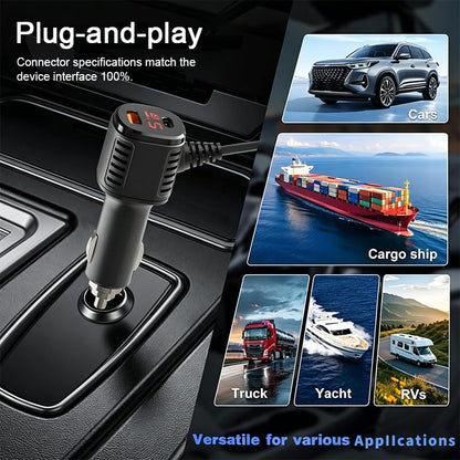 Starlink Mini Car Adapter,105W Boost 3-in-1 Starlink Mini Car Charger-9.8FT
