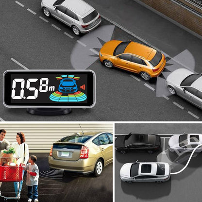 Car Parking Sensors Kit Reverse Radar parktronic System Auto Electronics Vehicle Back Assistant Reverse 8 Sensor (Golden) - color: Golden