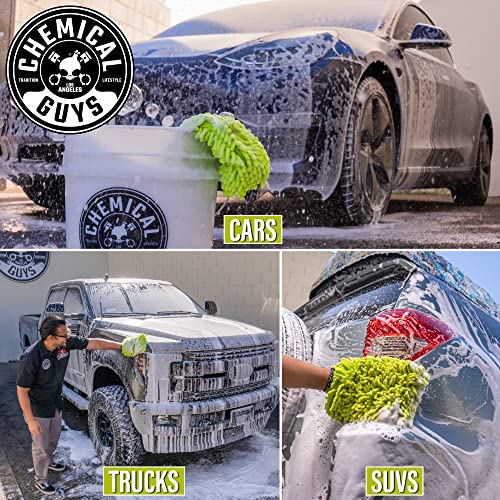 Chemical Guys Chenille Premium Scratch-Free Microfiber Wash Mitt for Car Washing,Lime Green,Ultra-Soft Car Wash Gloves,Swirl-Free Finish,Safe for Trucks,SUVs,Motorcycles,and More,(Pack of 24) - size: 24 Pack