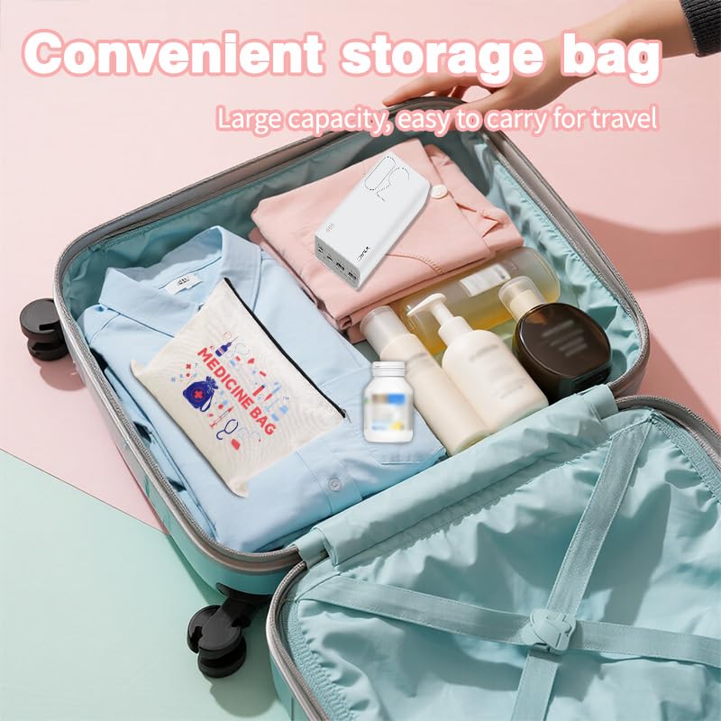 Small Medicine Makeup Bag Pouch Patient Travel Medication Bags Doctor Nurse Day Gift Ideas Bag Physician Practitioner Pharmacy Gifts for Women Bags Hospital Pharmacist Gifts Pouch Nurse Drug Organizer - color: Small Medicine Makeup Bag Pouch