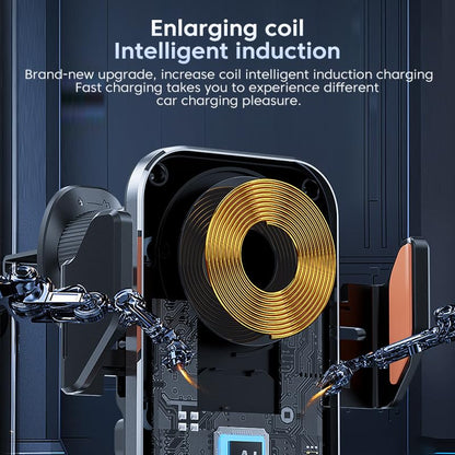 Super Wireless Car Charger Universal Windshield Auto Clamping Car Mount 15W/10W/7.5W/5W Fast Charging Car Phone Mount for iPhone 16 15 14 13 12 Pro Max 11 XS Samsung Galaxy S24 Ultra S23 S22 S21 S20